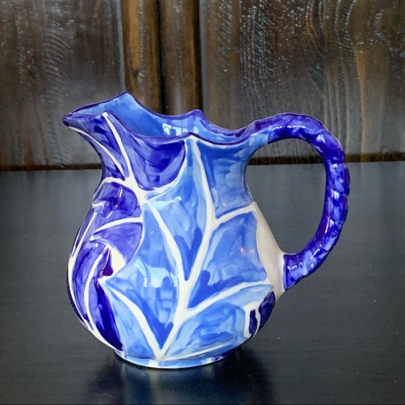 Vintage Hand Painted Ceramic Pitcher - Picture 2 of 10